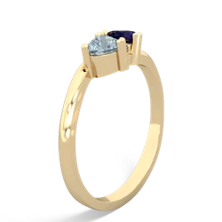 Aquamarine Sweethearts 14K Yellow Gold ring R5260