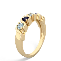 Aquamarine Anniversary Band 14K Yellow Gold ring R2089