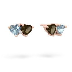 Aquamarine Sweethearts 14K Rose Gold earrings E5260