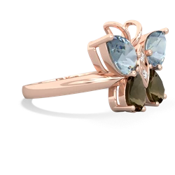 Aquamarine Butterfly 14K Rose Gold ring R2215