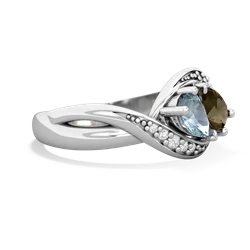 Aquamarine Summer Winds 14K White Gold ring R5342