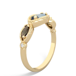 Aquamarine Milgrain Marquise 14K Yellow Gold ring R5700