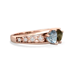 Aquamarine Heart To Heart 14K Rose Gold ring R3342