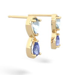 Aquamarine Infinity 14K Yellow Gold earrings E5050