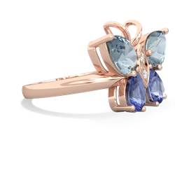 Aquamarine Butterfly 14K Rose Gold ring R2215