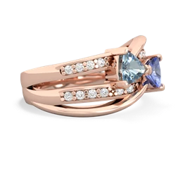 Aquamarine Bowtie 14K Rose Gold ring R2360