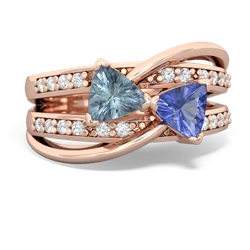 Aquamarine Bowtie 14K Rose Gold ring R2360