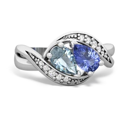 Aquamarine Summer Winds 14K White Gold ring R5342