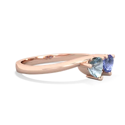 Aquamarine Sweethearts 14K Rose Gold ring R5260