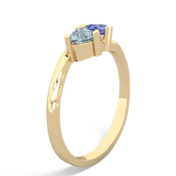 Aquamarine Sweethearts 14K Yellow Gold ring R5260