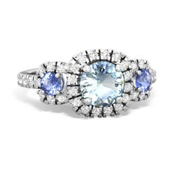 Aquamarine Regal Halo 14K White Gold ring R5350