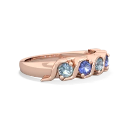 Aquamarine Anniversary Band 14K Rose Gold ring R2089