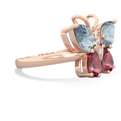 Aquamarine Butterfly 14K Rose Gold ring R2215