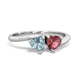 Aquamarine Sweethearts 14K White Gold ring R5260