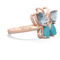 Aquamarine Butterfly 14K Rose Gold ring R2215