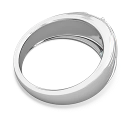 Aquamarine Men's Streamline 14K White Gold ring R0460