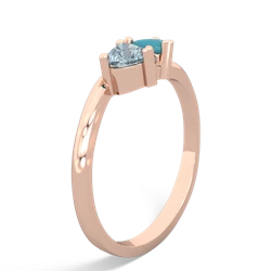 Aquamarine Sweethearts 14K Rose Gold ring R5260