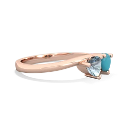 Aquamarine Sweethearts 14K Rose Gold ring R5260