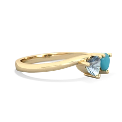 Aquamarine Sweethearts 14K Yellow Gold ring R5260