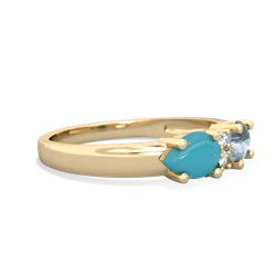 Aquamarine Pear Bowtie 14K Yellow Gold ring R0865