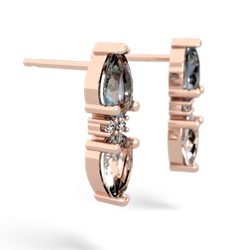 Aquamarine Bowtie Drop 14K Rose Gold earrings E0865