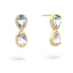 Aquamarine Infinity 14K Yellow Gold earrings E5050