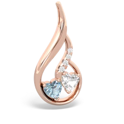 Aquamarine Keepsake Curves 14K Rose Gold pendant P5450