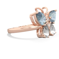 Aquamarine Butterfly 14K Rose Gold ring R2215