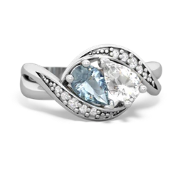 Aquamarine Summer Winds 14K White Gold ring R5342