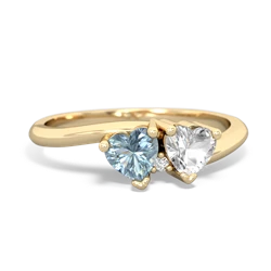 Aquamarine Sweethearts 14K Yellow Gold ring R5260