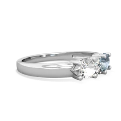 Aquamarine Pear Bowtie 14K White Gold ring R0865