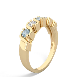 Aquamarine Anniversary Band 14K Yellow Gold ring R2089