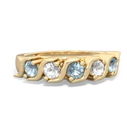 Aquamarine Anniversary Band 14K Yellow Gold ring R2089