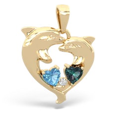 matching pendants - Dolphin Heart