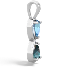 Blue Topaz Infinity 14K White Gold pendant P5050