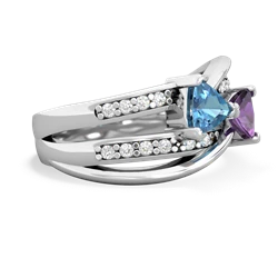 Blue Topaz Bowtie 14K White Gold ring R2360