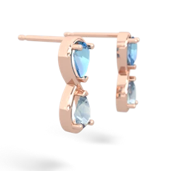 Blue Topaz Infinity 14K Rose Gold earrings E5050