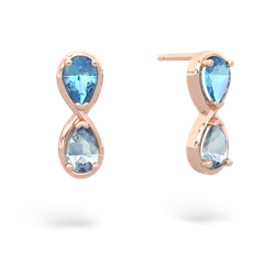 Blue Topaz Infinity 14K Rose Gold earrings E5050