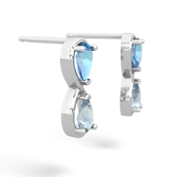 Blue Topaz Infinity 14K White Gold earrings E5050