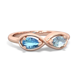 Blue Topaz Infinity 14K Rose Gold ring R5050