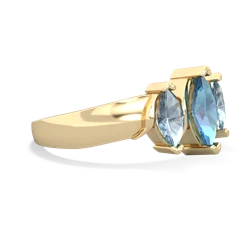 Blue Topaz Three Peeks 14K Yellow Gold ring R2433