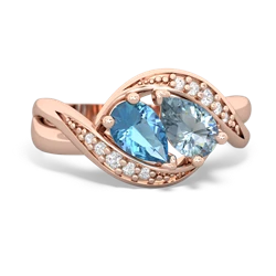 Blue Topaz Summer Winds 14K Rose Gold ring R5342