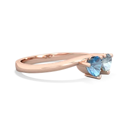 Blue Topaz Sweethearts 14K Rose Gold ring R5260