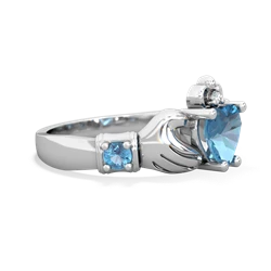 Opal Claddagh Keepsake 14K White Gold ring R5245