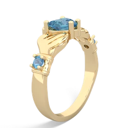 Opal Claddagh Keepsake 14K Yellow Gold ring R5245