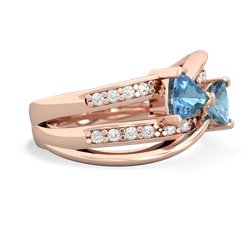 Blue Topaz Bowtie 14K Rose Gold ring R2360