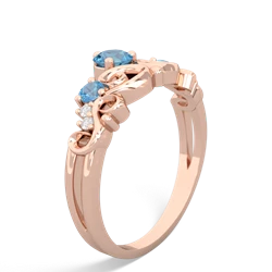 Lab Emerald Crown Keepsake 14K Rose Gold ring R5740