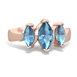 Tanzanite Three Peeks 14K Rose Gold ring R2433