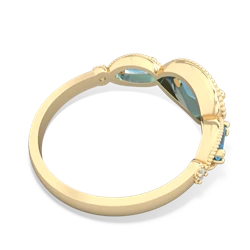 Emerald Milgrain Marquise 14K Yellow Gold ring R5700