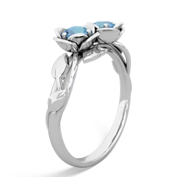 Blue Topaz Rose Garden 14K White Gold ring R5510